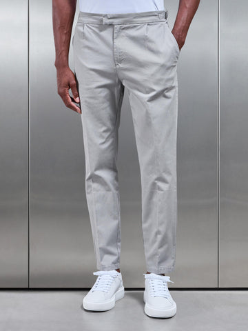 Tailored Side Adjuster Chino Trouser in Stone
