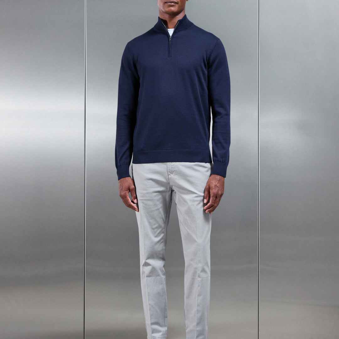 Tailored Side Adjuster Chino Trouser in Stone