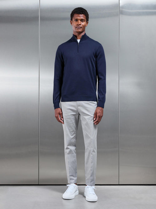 Tailored Side Adjuster Chino Trouser in Stone