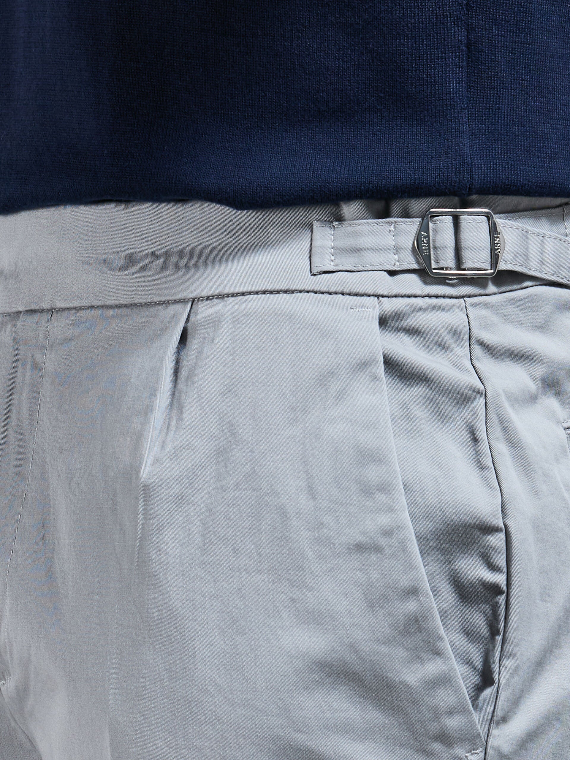 Tailored Side Adjuster Chino Trouser in Stone