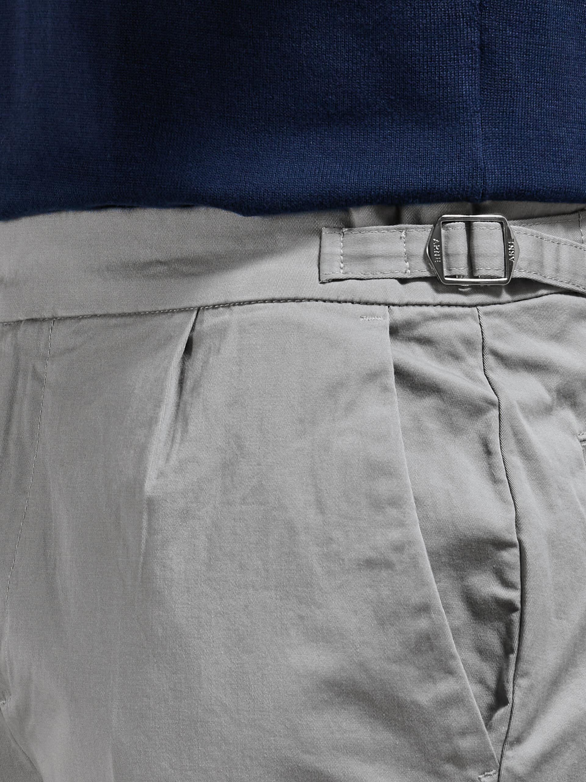 Tailored Side Adjuster Chino Trouser in Stone