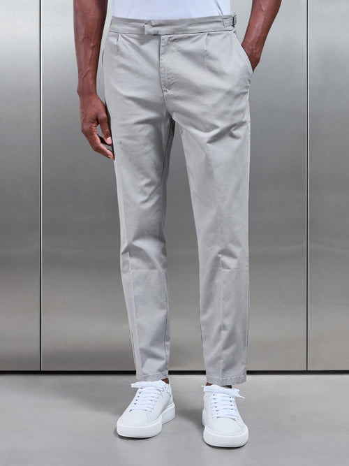 Tailored Side Adjuster Chino Trouser in Stone