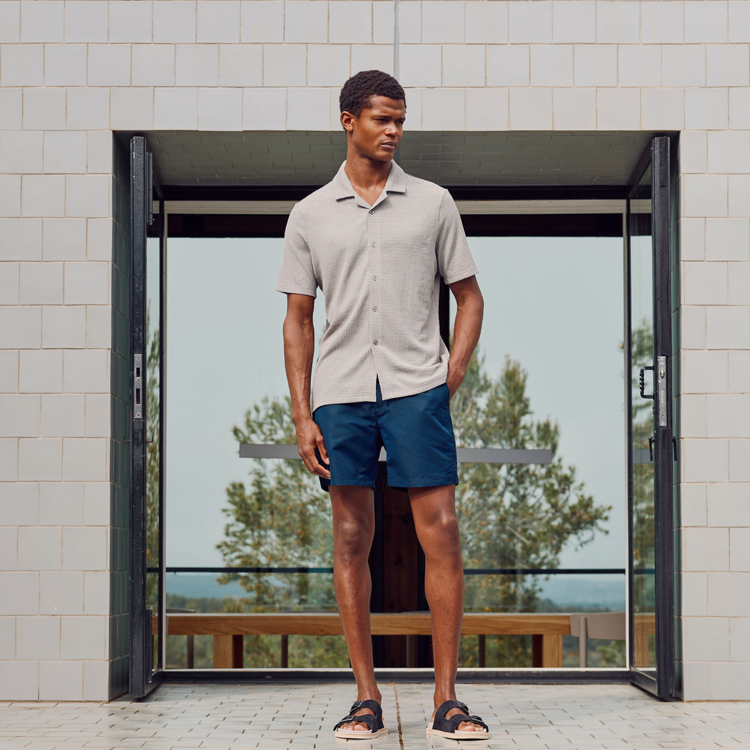 Tailored Side Adjuster Swim Short in Navy