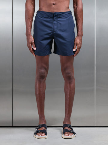 Tailored Side Adjuster Swim Short in Navy