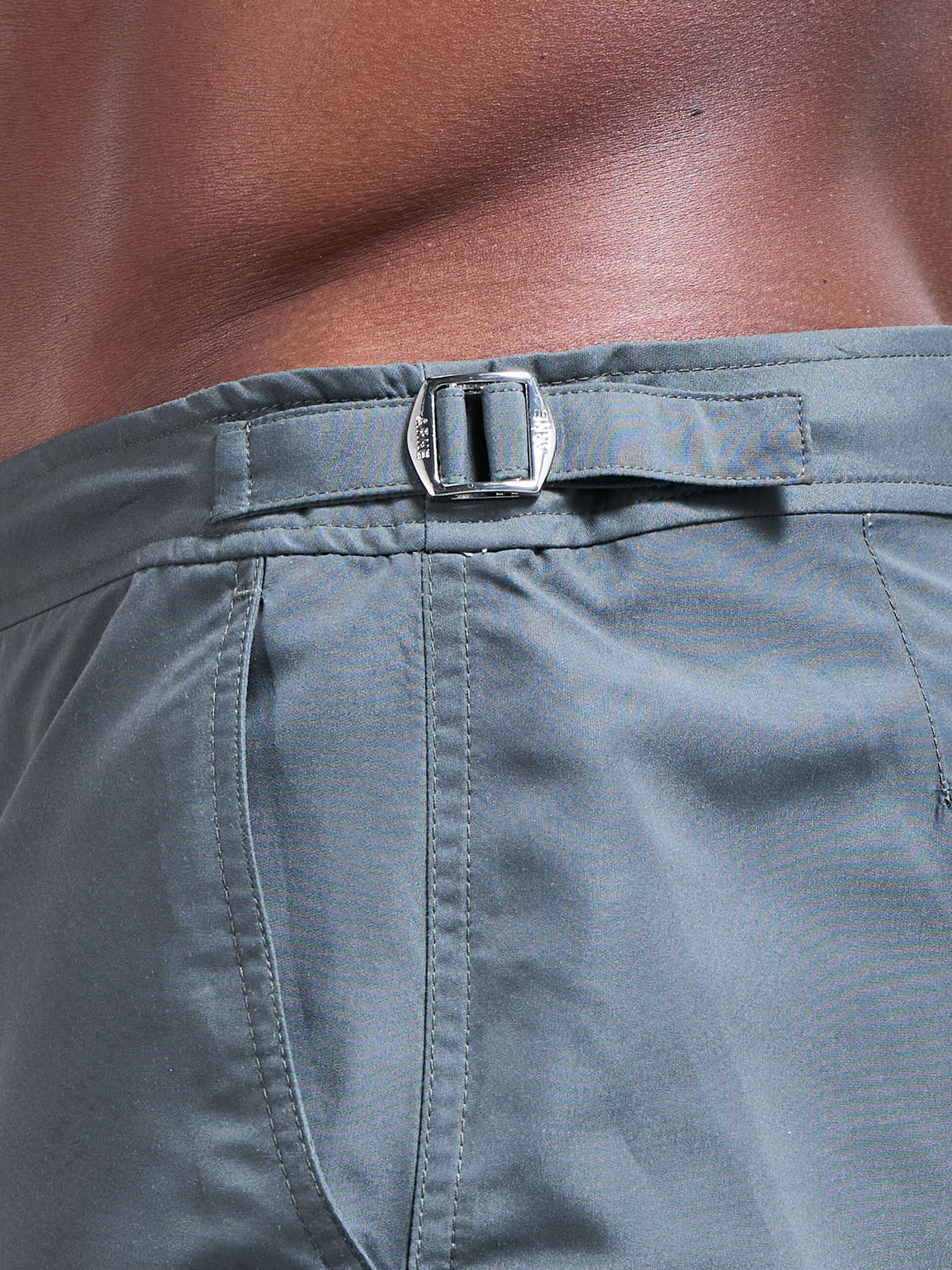 Tailored Side Adjuster Swim Short in Olive