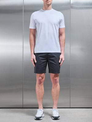 Tailored Chino Drawstring Short in Grey