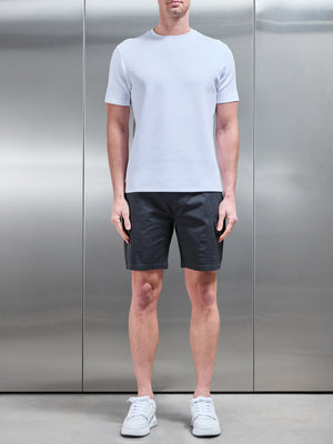 Tailored Drawstring Cargo Short in Grey