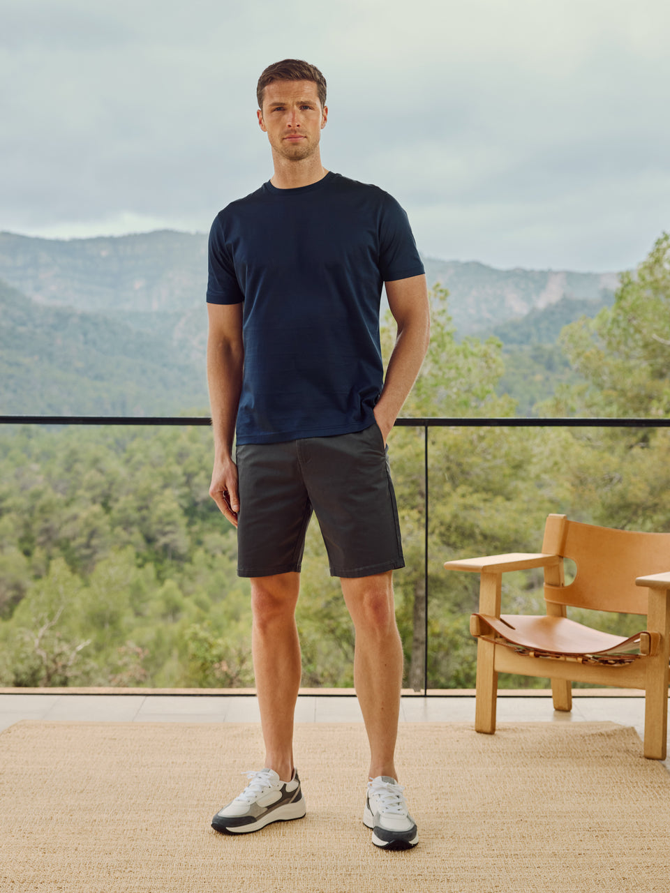 Tailored Chino Short in Grey