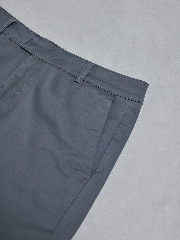 Tailored Chino Short in Charcoal