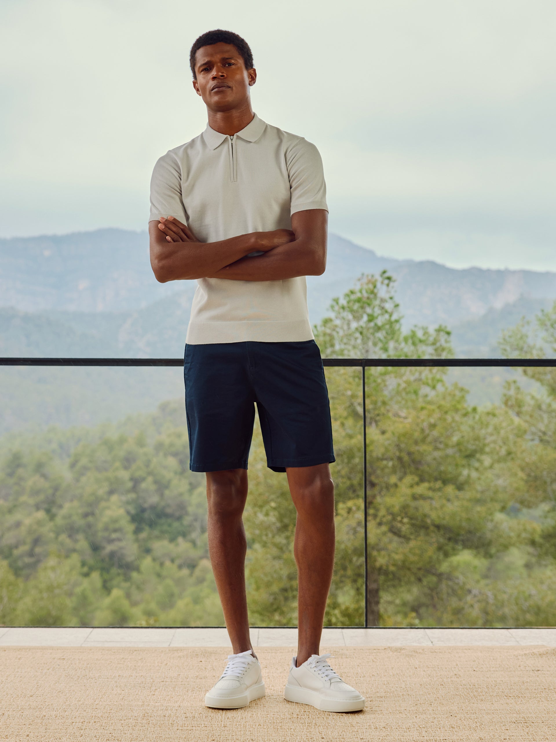 Tailored Chino Short in Navy