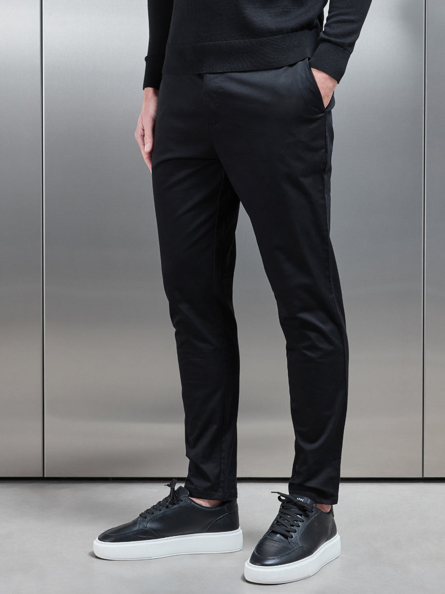 Tailored Chino Trouser in Black