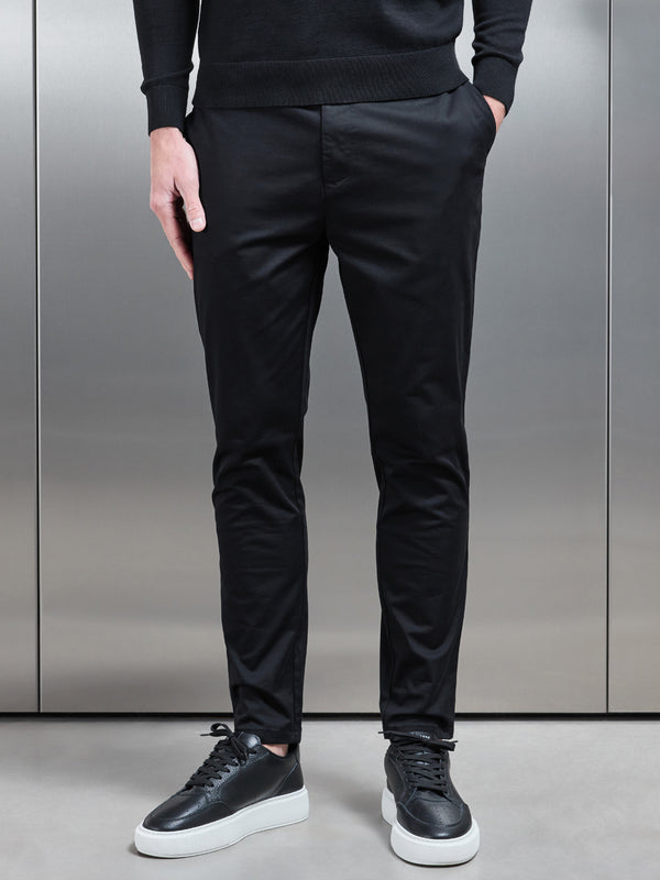 Tailored Chino Trouser in Black