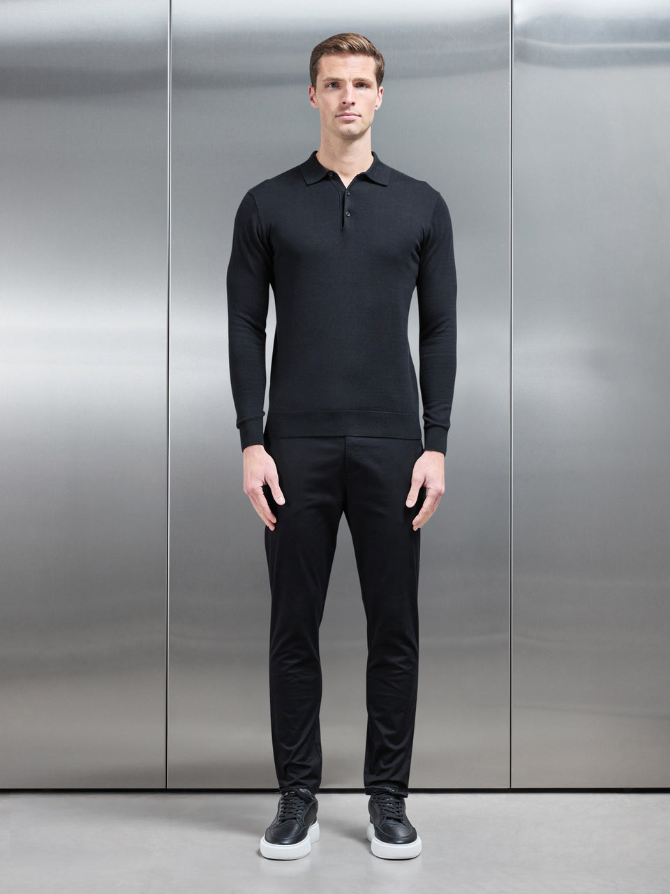 Tailored Chino Trouser in Black
