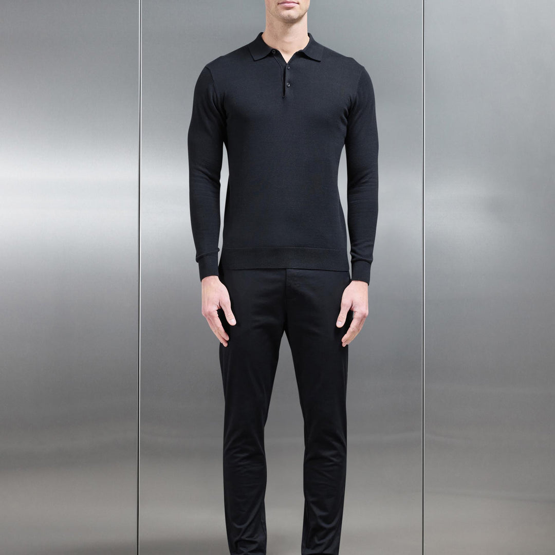 Slim Fit Tailored Trouser in Black