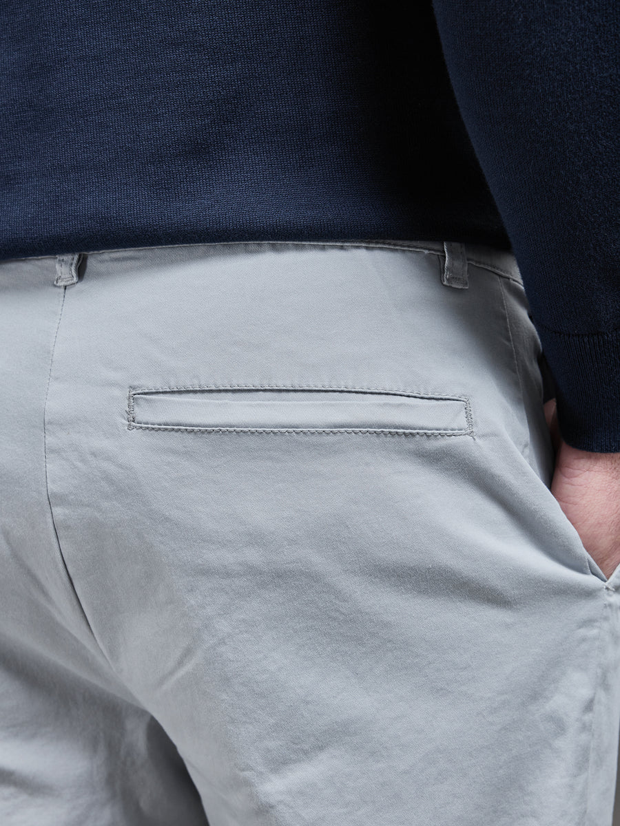 Tailored Chino Trouser in Mid Grey