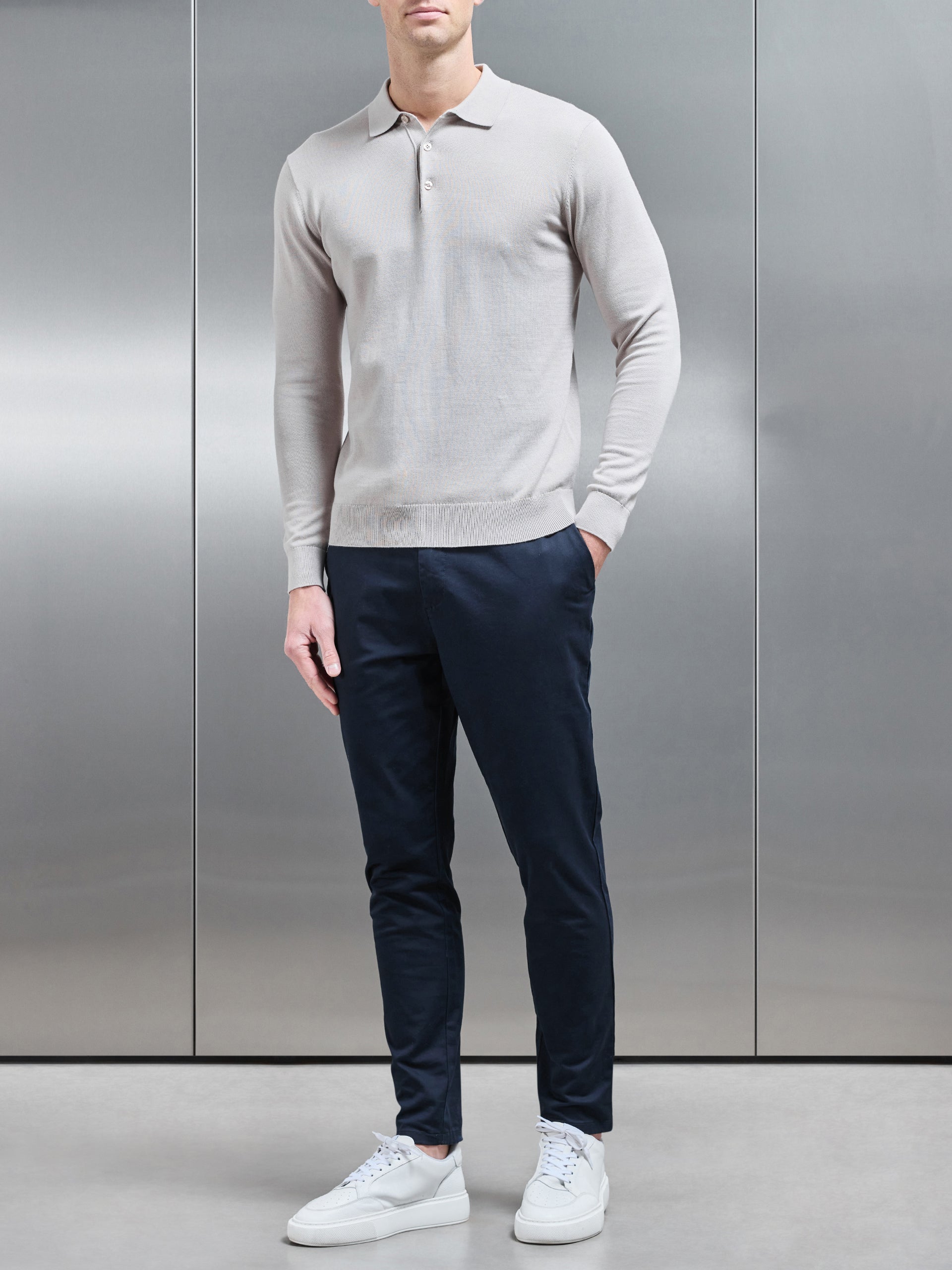 Tailored Chino Trouser in Navy