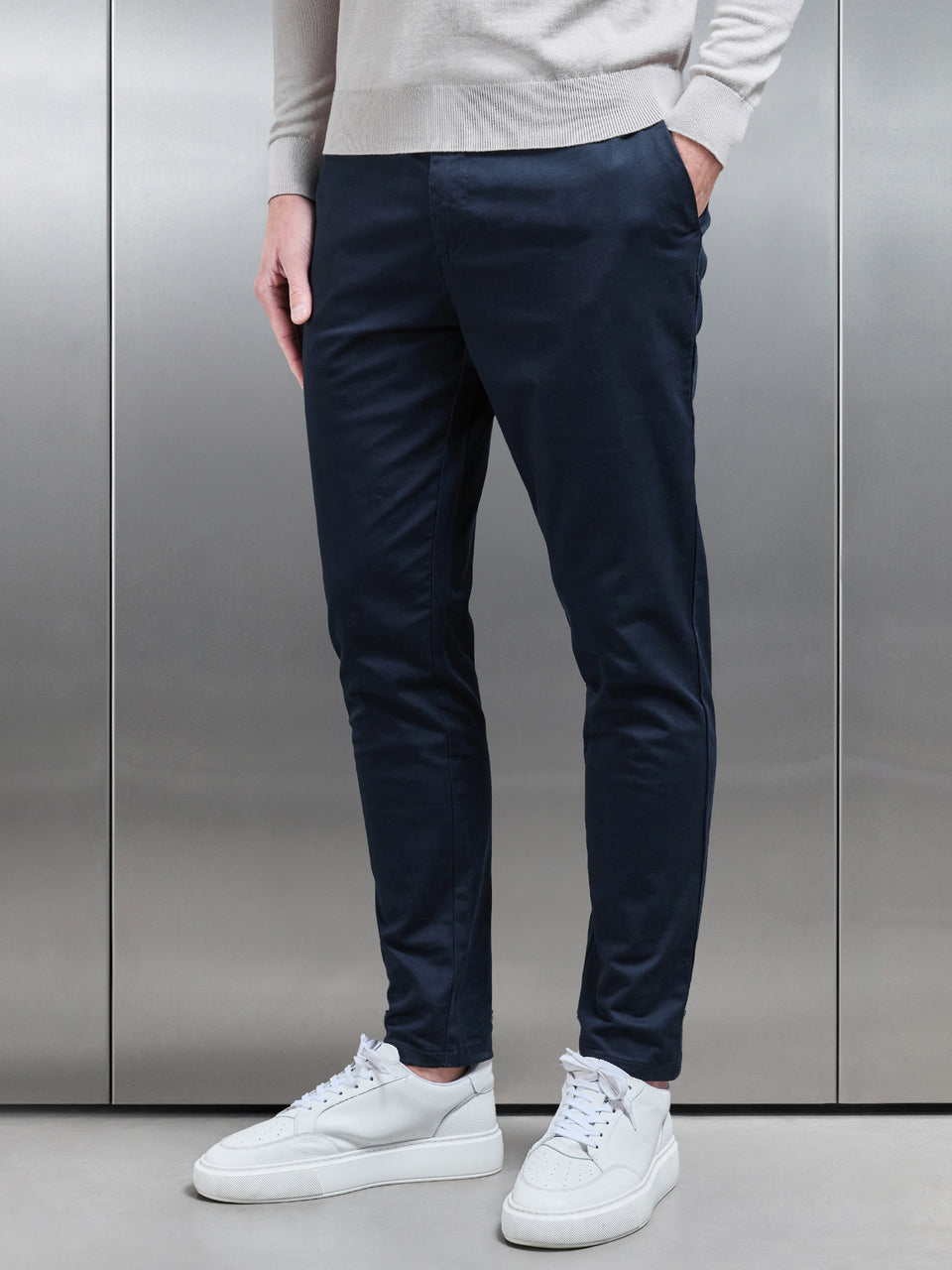 Tailored Chino Trouser in Navy