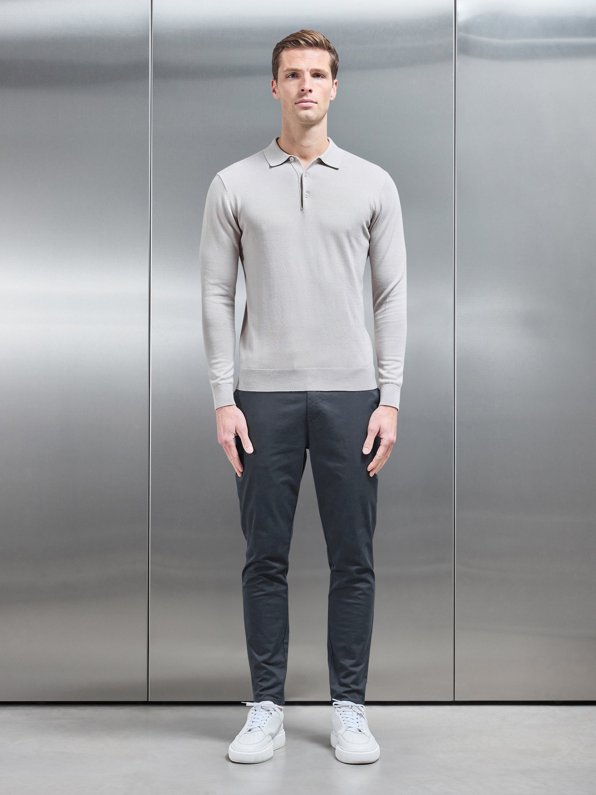 Tailored Chino Trouser in Grey