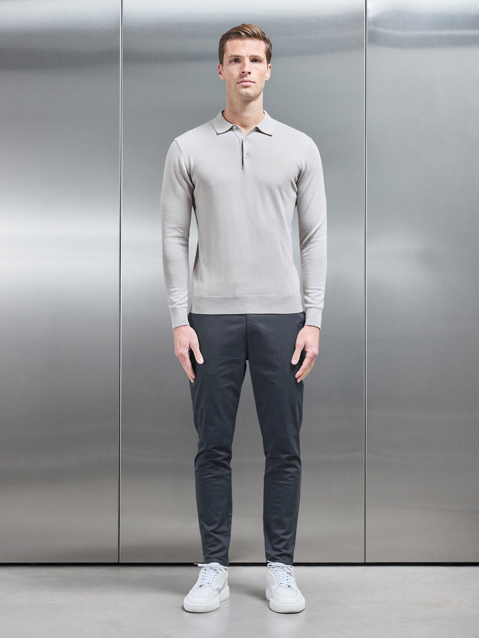 Tailored Chino Trouser in Grey