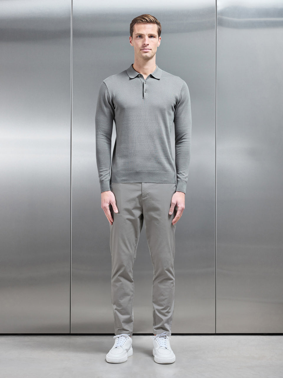 Tailored Chino Trouser in Stone