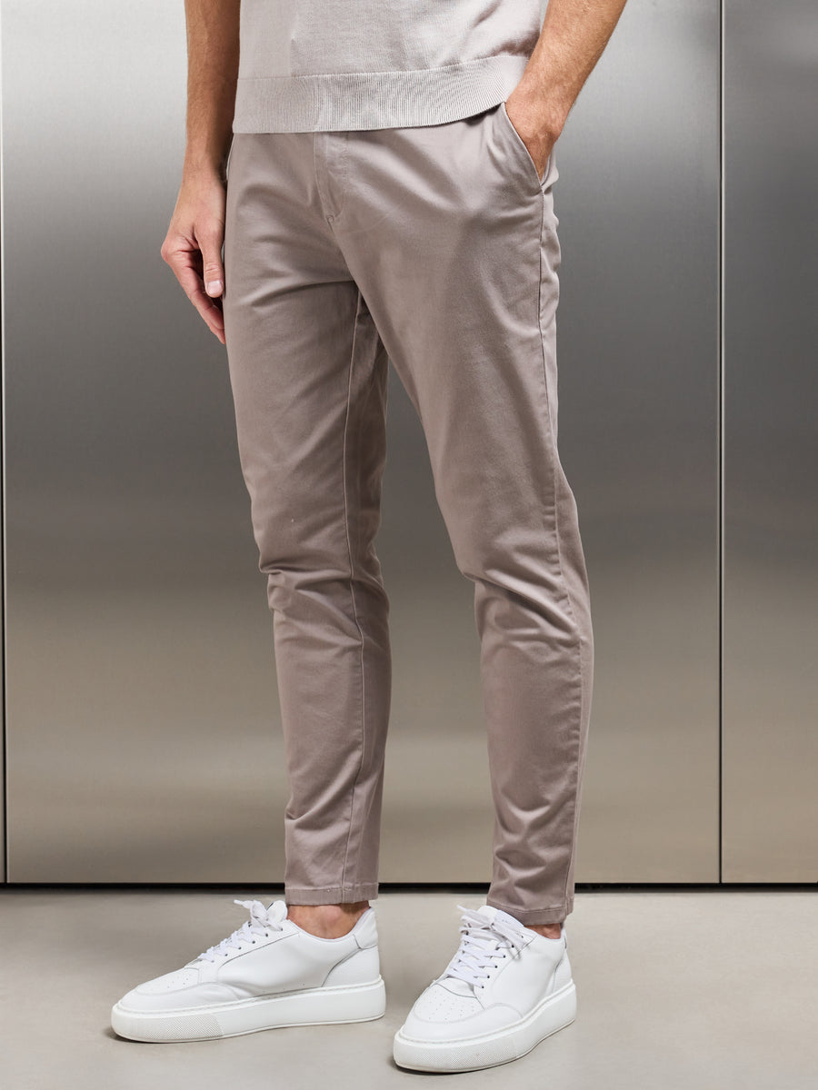 Tailored Chino Trouser in Taupe