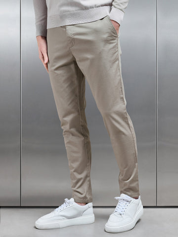 Tailored Chino Trouser in Taupe