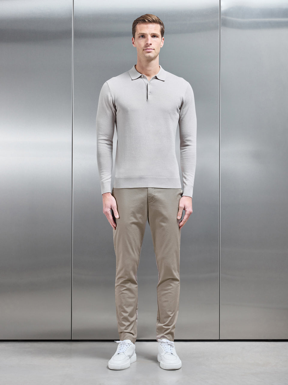 Tailored Chino Trouser in Taupe