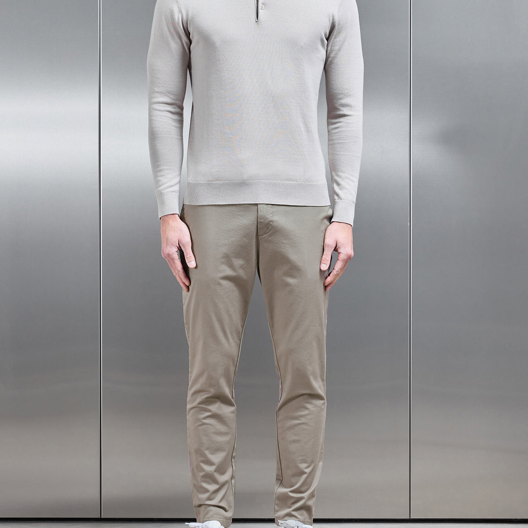 Tailored Chino Trouser in Taupe