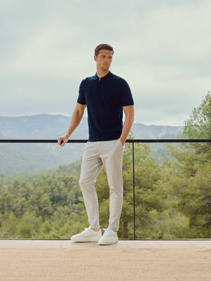 Tailored Chino Trouser in Mid Grey