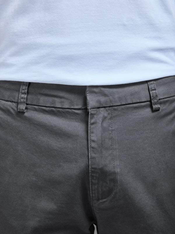 Tailored Cotton Cargo Pant in Grey