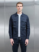 Tailored Cotton Cargo Jacket in Navy