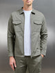 Tailored Cotton Cargo Jacket in Olive