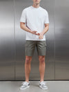 Tailored Cotton Cargo Short in Olive