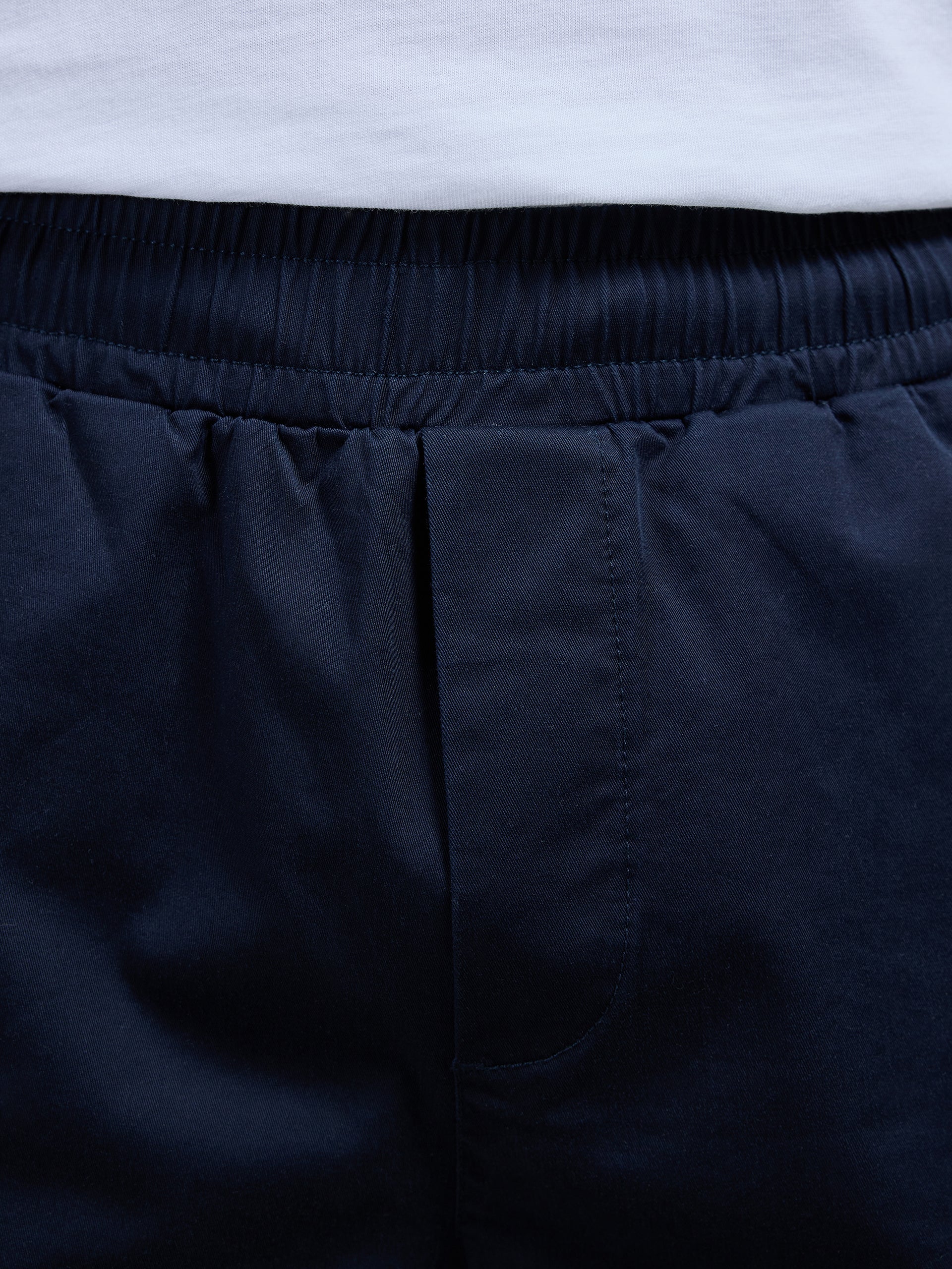 Tailored Chino Drawstring Short in Navy