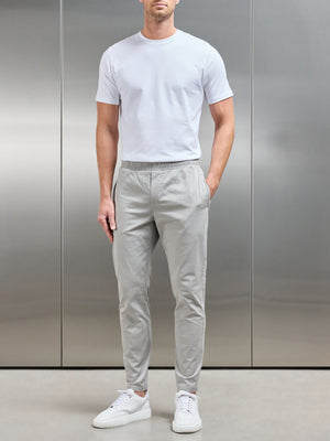 Tailored Drawstring Chino Trouser in Stone