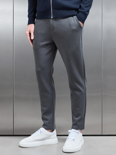 Tailored Interlock Chino Trouser in Grey