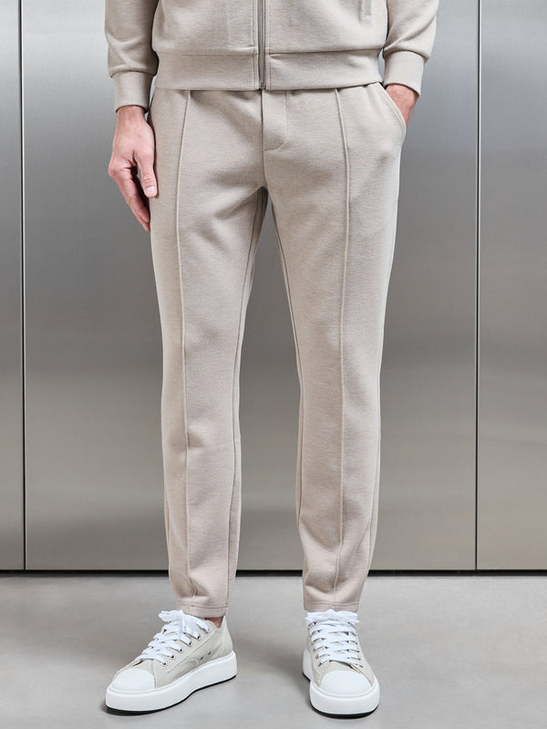 Tailored Knitted Jogger in Stone