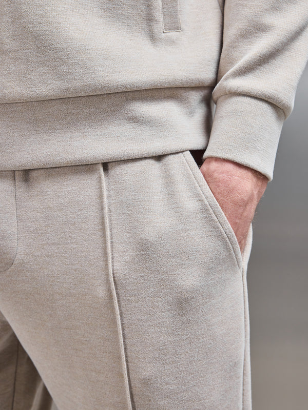 Tailored Knitted Jogger in Stone