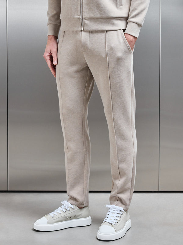 Tailored Knitted Jogger in Stone