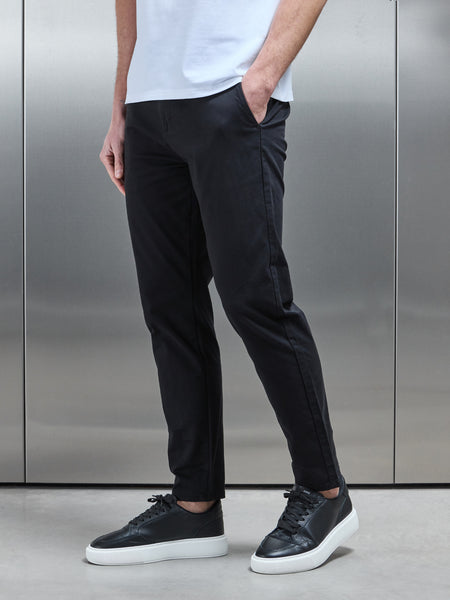 Essential Tailored Chino Trouser in Black