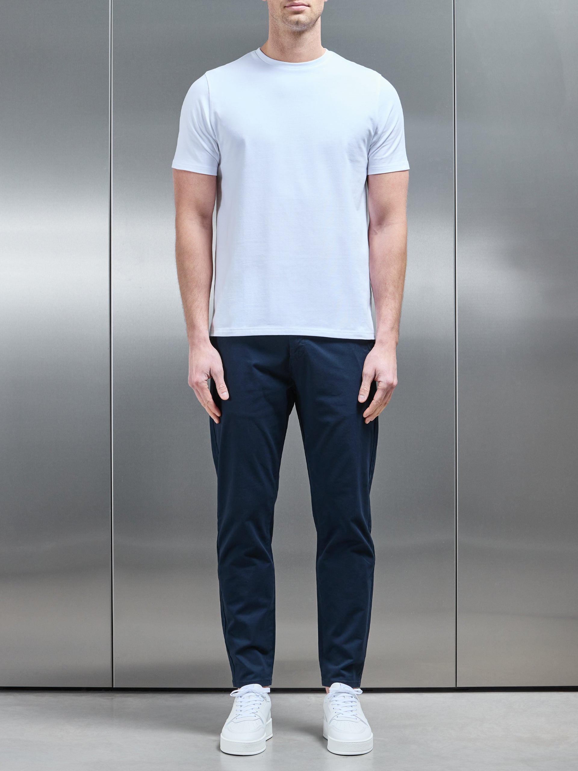 Essential Tailored Chino Trouser in Navy
