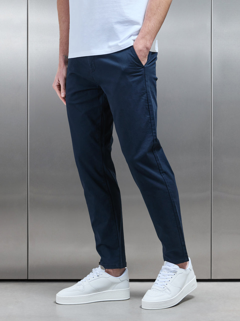 Essential Tailored Chino Trouser in Navy