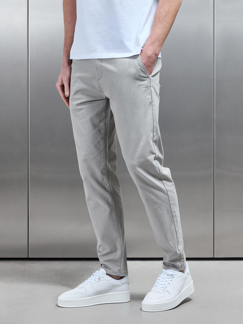 Essential Tailored Chino Trouser in Stone