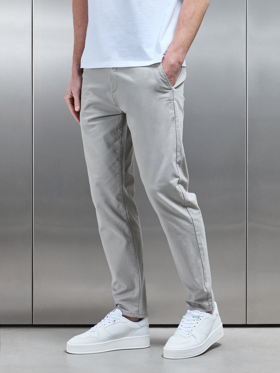 Essential Tailored Chino Trouser in Stone