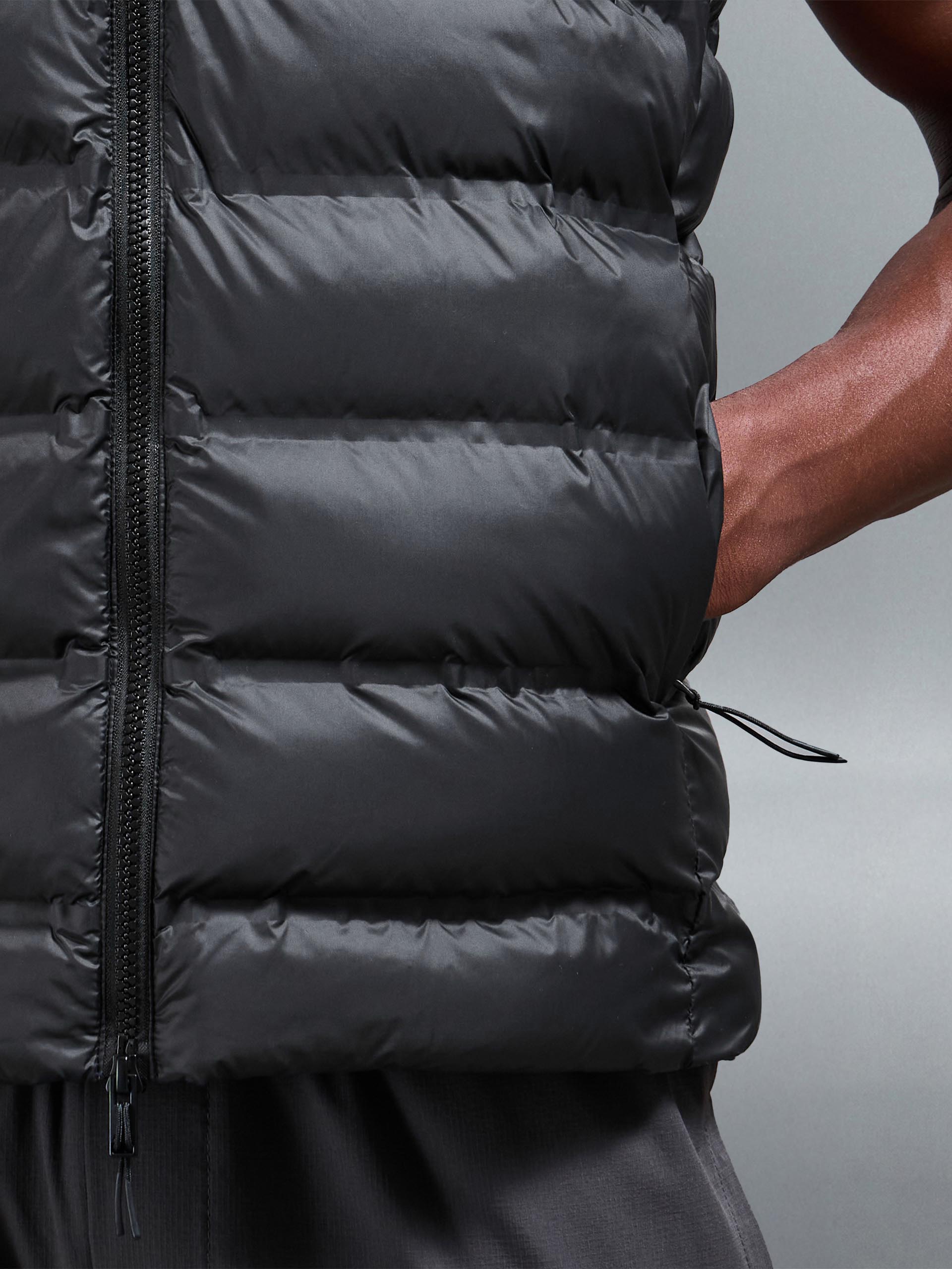 Technical Bomber Gilet in Black