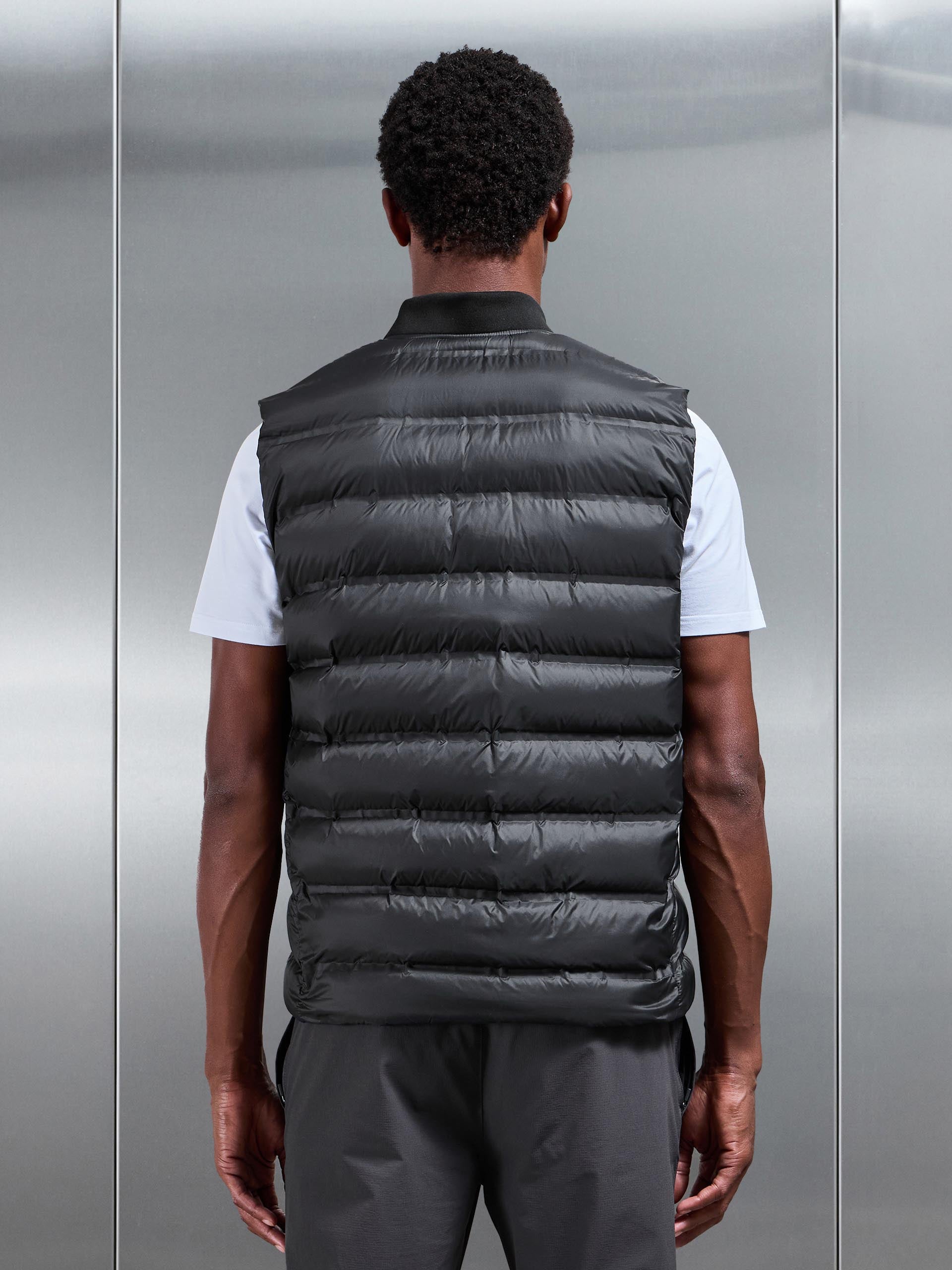 Technical Bomber Gilet in Black