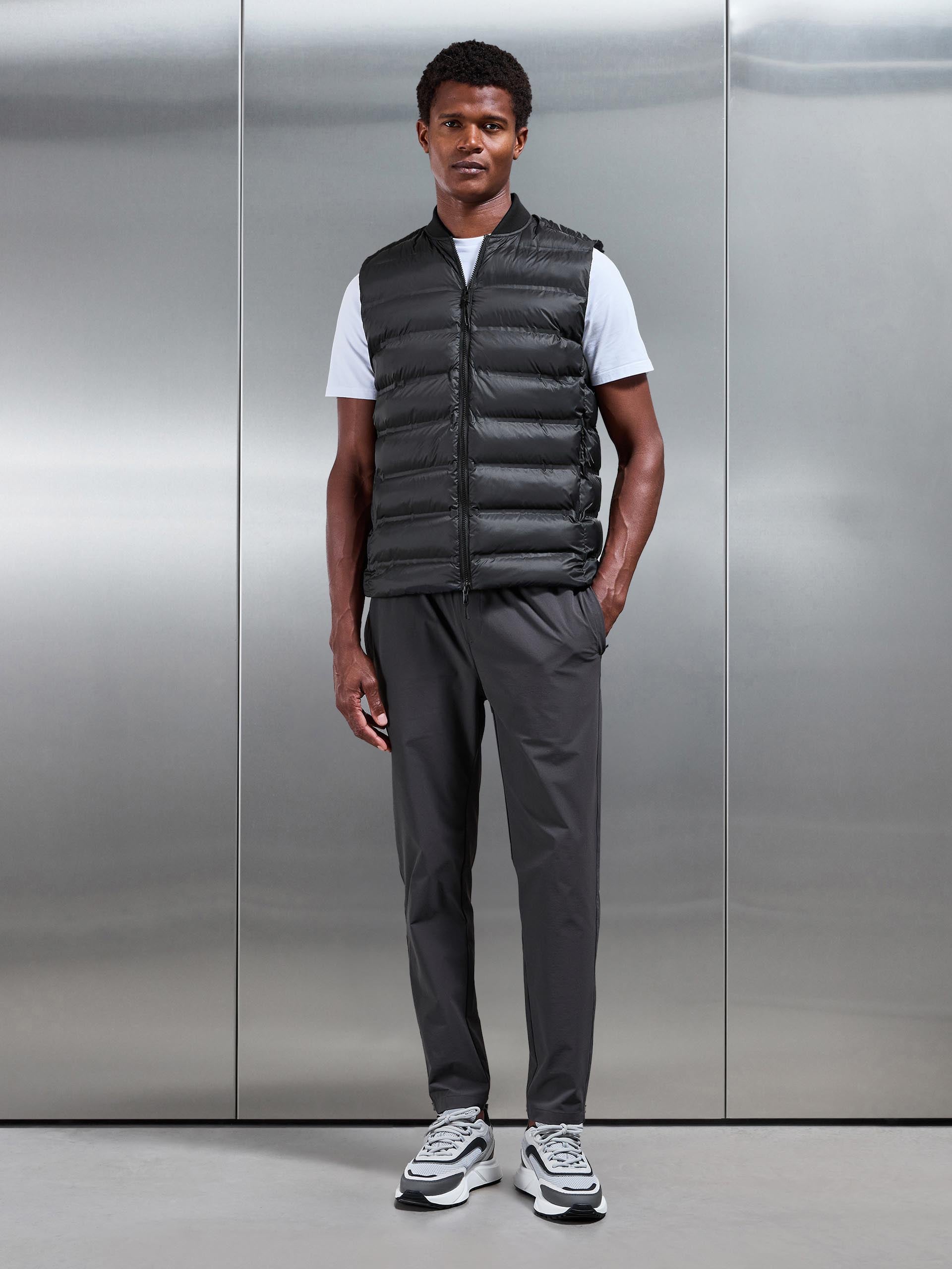 Technical Bomber Gilet in Black