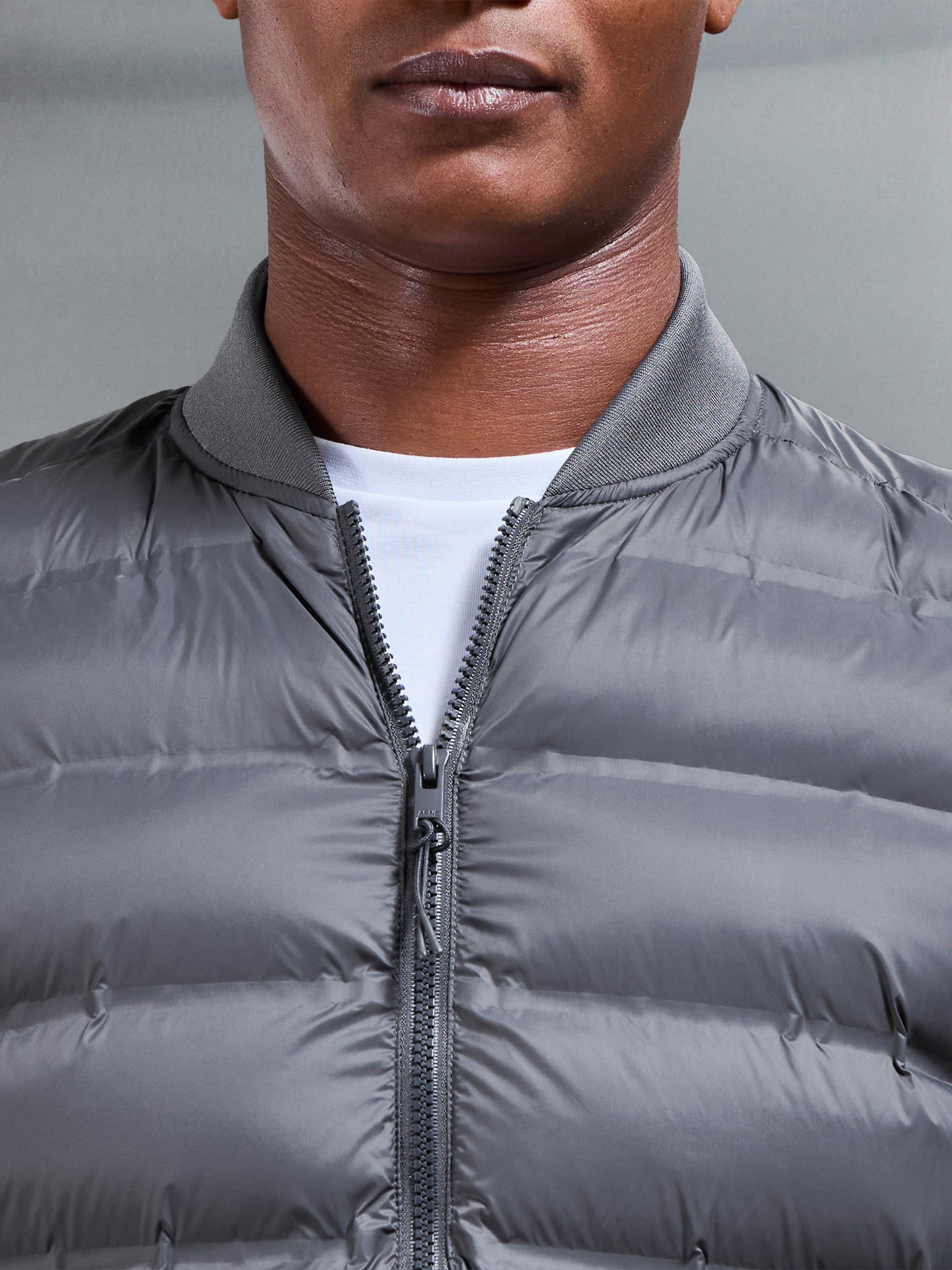 Technical Bomber Gilet in Grey