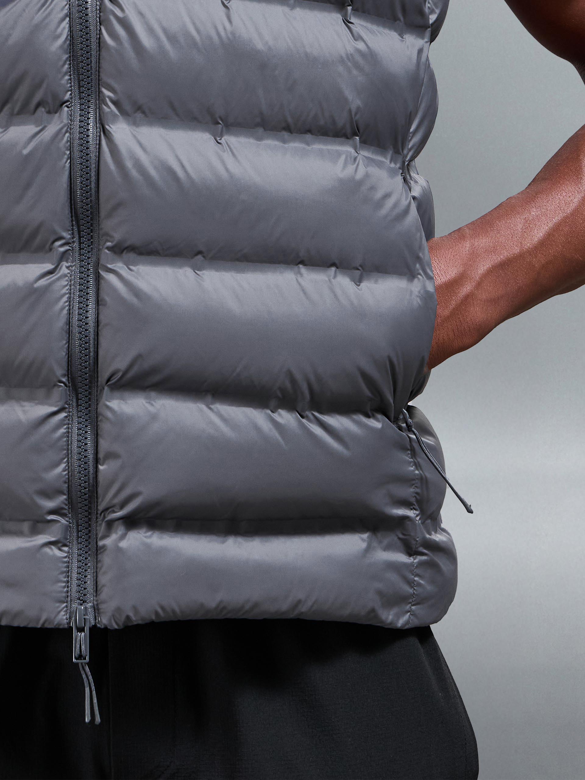 Technical Bomber Gilet in Grey
