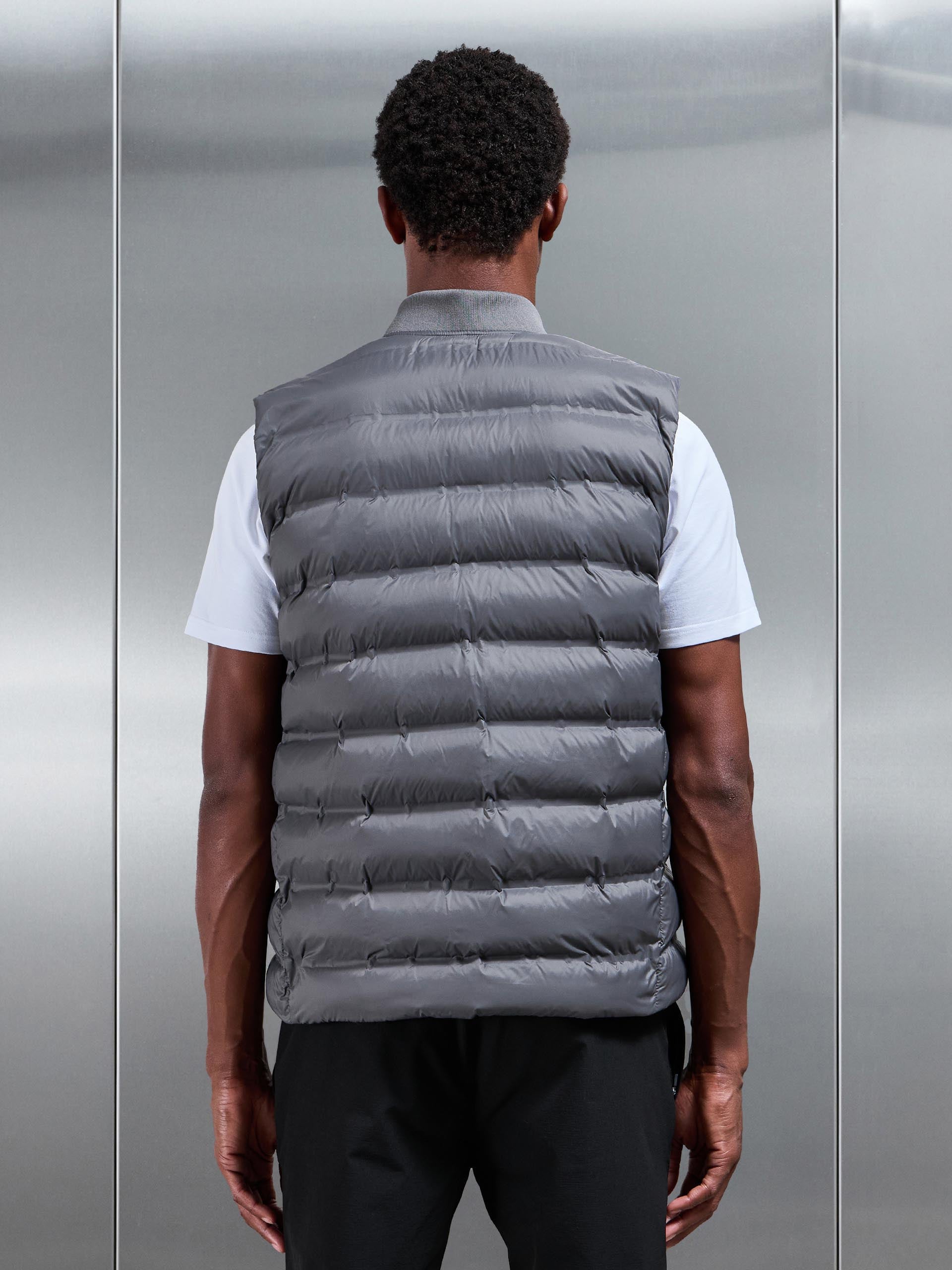 Technical Bomber Gilet in Grey